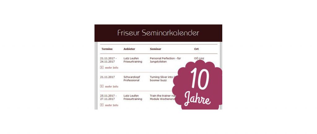 10 Jahre imSalon Seminarkalender